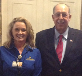 Tracey Stevens, Deputy Director, Animals in Disasters Project, WIFSS, and retired Lt. General Russel Honoré, at the 2015 Wisconsin Governor's Conference on Emergency Management & Homeland Security in Milwaukee