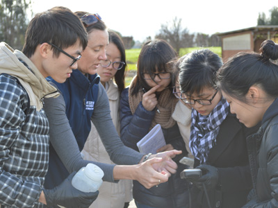 Melissa Partyka with NAU students in investigation class